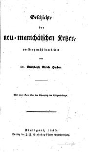 Geschichte der Ketzer im Mittelalter, besonders im 11., 12. und 13 ...