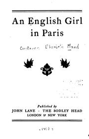 Cover of: An English Girl in Paris