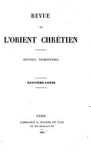 Cover of: Revue de l'Orient chrétien by 