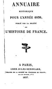 Cover of: Annuaire historique by 