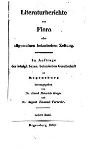 Cover of: Flora, oder allgemeine botanische Zeitung | 