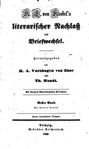 Cover of: K. L. Von Knebel's literarischer Nachlass und Briefwechsel