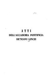 Cover of: Atti della Accademia pontificia de' nuovi Lincei