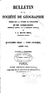 Cover of: Bulletin de la Société de géographie