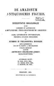 Cover of: De Amazonum antiquissimis figuris ...