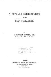 Cover of: A Popular Introduction to the New Testament