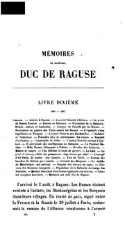 Cover of: Mémoires du maréchal Marmont, duc de Raguse de 1792 à 1841: imprimés sur le manuscrit original ...