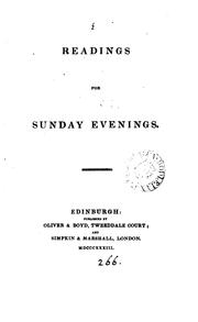 Cover of: Readings for Sunday evenings