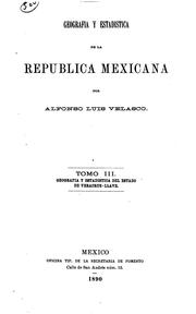 Cover of: Geografía y Estadística de la República Mexicana