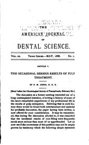 Cover of: American Journal of Dental Science