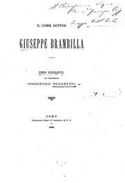 Il comm. dottor Giuseppe Brambilla: cenni biografici by Innocenzo Regazzoni