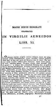 Cover of: Commentarii in Virgilium Serviani; sive, Commentarii in Virgilium qui Mauro Servio Honorato ...