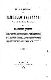 Elogio sterico di Samuello Anemanno, lette nell' Accademia Pontaniana, da ... by Francesco Romani