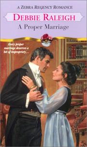 Cover of: A Proper Marriage