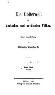 Cover of: Die Götterwelt der deutschen und nordischen Völker by 