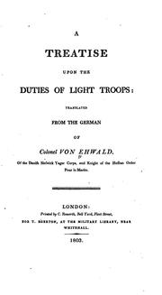 Cover of: A Treatise Upon the Duties of Light Troops | 