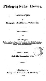 Cover of: Padagogische Revue Centralorgan fur Padagogik,Didaktik,und Culturpolitik by 