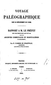 Cover of: Voyage paléographique dans le département de l'Aube, rapport by 