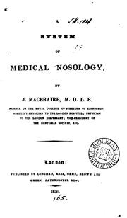 A system of medical nosology by John Macbraire