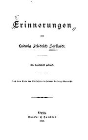 Cover of: Erinnerungen. Nach dem Tode des Verfassers in seinem Auftrag überreicht by 