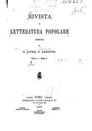 Cover of: Rivista di letteratura popolare by 