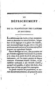 Cover of: Du défrichement et de la plantation des landes et bruyères