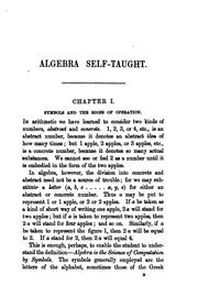 Cover of: Algebra self-taught by 