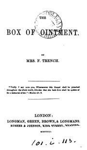 Cover of: The box of ointment by 