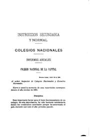 Cover of: Memoria presentada al h. Congreso Nacional, correspondiente al año de ...