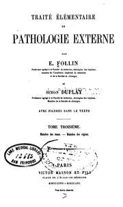 Cover of: Traite elementaire de pathologie externe. v.6, 1883