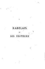 Cover of: Rabelais et ses éditeurs