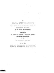 Cover of: Account of Some of the Families Bearing the Name of Heathcote which Have Descended Out of the ... by Evelyn Dawsonne Heathcote