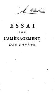 Essai sur l'aménagement des forêts by Pannelier d'Annel