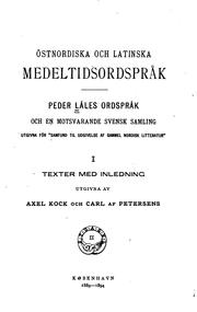 Cover of: Ordsprȧk, och en motsvarande svensk samling: Utgivna för "Samfund til udgivelse af gammel ...