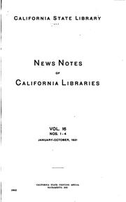 Cover of: News Notes of California Libraries