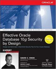 Cover of: Effective Oracle Database 10g security by design