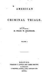 Cover of: American Criminal Trials by 