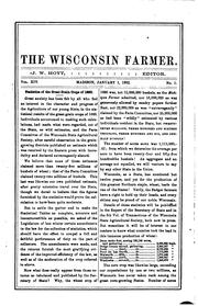 Cover of: The Wisconsin Farmer