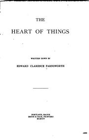 Cover of: The Heart of Things, Written Down