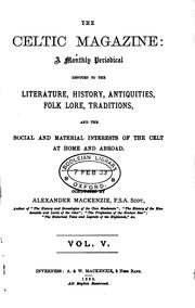 Cover of: The Celtic magazine, conducted by A. Mackenzie and A. MacGregor