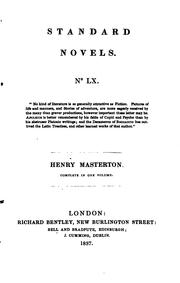 Cover of: Henry Masterton; or, The adventures of a young cavalier, by the author of 'Richelieu'. Revised by 