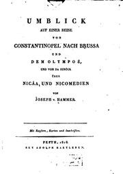 Cover of: Umblick auf einer Reise von Constantinopel nach Brussa und dem Olympos, und von da zurück über ...