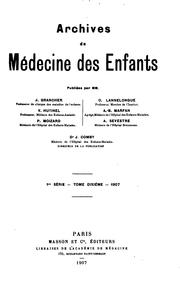 Cover of: Archives de médecine des enfants by 