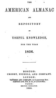 Cover of: The American Almanac and Repository of useful knowledge for the year 1857