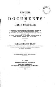 Cover of: Recueil de documents sur l'Asie centrale