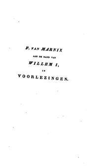 Cover of: Filip van Marnix, heer van St. Aldegonde, bijzonder aan de hand van Willem I: ter inleiding ...