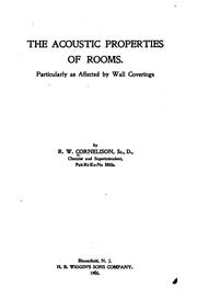 The Acoustic Properties of Rooms, Particularly as Affected by Wall Coverings