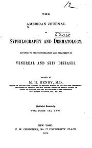 American Journal of Syphilography and Dermatology ... by No name