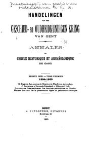 Cover of: Handelingen der Maatschappij van Geschiedenis- en Oudheidkundte te Gent