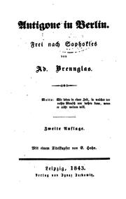 Cover of: Antigone in Berlin, von Ad. Brennglas by 